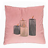 Perna Decorativa cu tematica de Craciun, Lumanari 4, 40x40 cm, Roz, Husa Detasabila, Burduf 7 Perna Decorativa cu tematica de Craciun