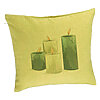 Perna Decorativa cu tematica de Craciun, Lumanari 4, 40x40 cm, Verde, Husa Detasabila, Burduf 7 Perna Decorativa cu tematica de Craciun