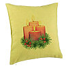 Perna Decorativa cu tematica de Craciun, Lumanari 5, 40x40 cm, Verde, Husa Detasabila, Burduf 7 Perna Decorativa cu tematica de Craciun