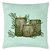 Perna Decorativa cu tematica de Craciun, Lumanari, 6, 40x40 cm, Verde Menta, Husa Detasabila, Burduf 22 Perna Decorativa cu tematica de Craciun