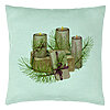 Perna Decorativa cu tematica de Craciun, Lumanari, 7, 40x40 cm, Verde Menta, Husa Detasabila, Burduf 22 Perna Decorativa cu tematica de Craciun