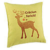 Perna Decorativa cu tematica de Craciun, Ren si Text 5, 40x40 cm, Verde, Husa Detasabila, Burduf 7 Perna Decorativa cu tematica de Craciun