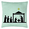 Perna Decorativa cu tematica de Craciun, Sarbatoarea Nasterii 2, 40x40 cm, Verde Menta, Husa Detasabila, Burduf 7 Perna Decorativa cu tematica de Craciun