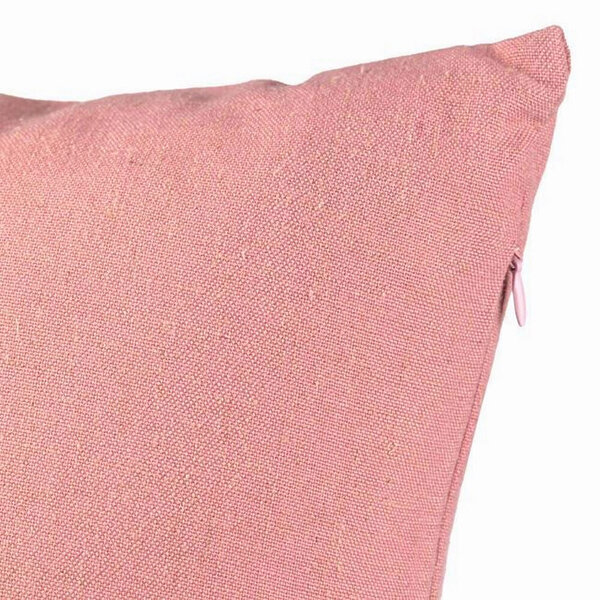 Perna Decorativa cu tematica de Craciun, Semineu, 40x40 cm, Roz, Husa Detasabila, Burduf 6 Semineu