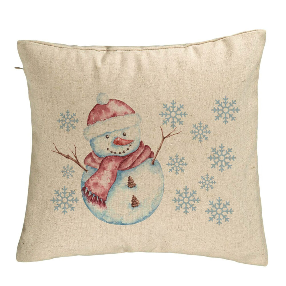 Perna Decorativa de Craciun Om de Zapada, 1, 40x40 cm, Bej, Husa Detasabila, Burduf 5 Perna Decorativa de Craciun Om de Zapada