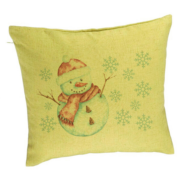 Perna Decorativa de Craciun Om de Zapada, 1, 40x40 cm, Verde, Husa Detasabila, Burduf 5 Perna Decorativa de Craciun Om de Zapada