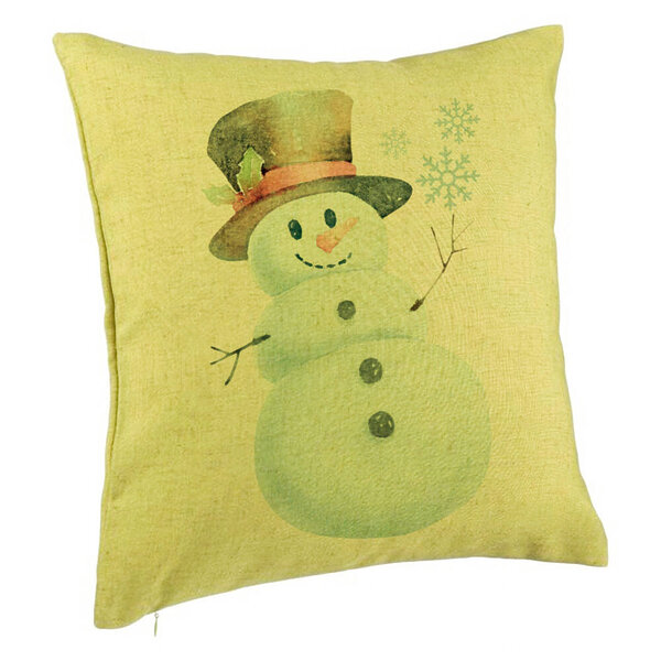 Perna Decorativa de Craciun Om de Zapada, 2, 40x40 cm, Verde, Husa Detasabila, Burduf 5 Perna Decorativa de Craciun Om de Zapada