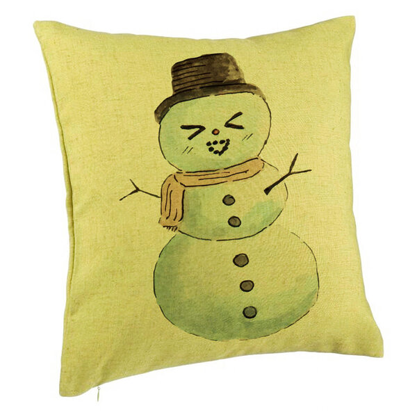 Perna Decorativa de Craciun Om de Zapada, 3, 40x40 cm, Verde, Husa Detasabila, Burduf 5 Perna Decorativa de Craciun Om de Zapada