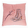 Perna Decorativa de Craciun, Patine gheata, 1, 40x40 cm, Roz, Husa Detasabila, Burduf 7 Perna Decorativa de Craciun