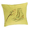 Perna Decorativa de Craciun, Patine gheata, 1, 40x40 cm, Verde, Husa Detasabila, Burduf 7 Perna Decorativa de Craciun