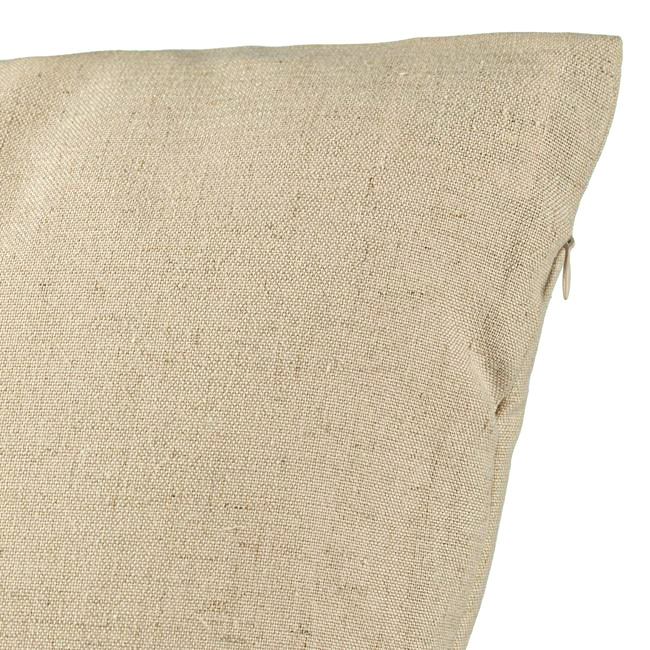 Perna Decorativa de Craciun cu Ren si Text 1, 40x40 cm, Bej, Husa Detasabila, Burduf 6 40x40 cm