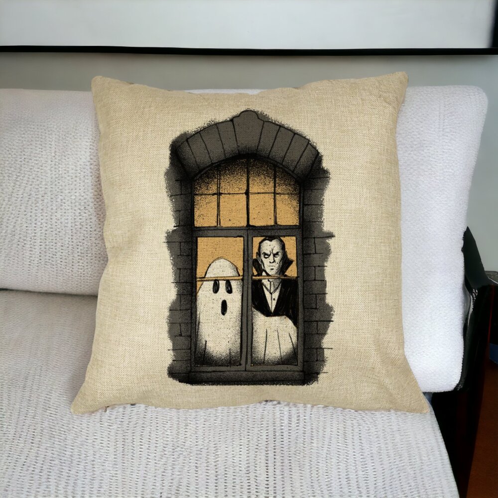 Perna Decorativa de Halloween Fantoma si Vampir, 40x40 cm, Husa Detasabila, Burduf 15 Perna Decorativa de Halloween Fantoma si Vampir 40x40 cm Husa Detasabila Burduf bsc0522 4