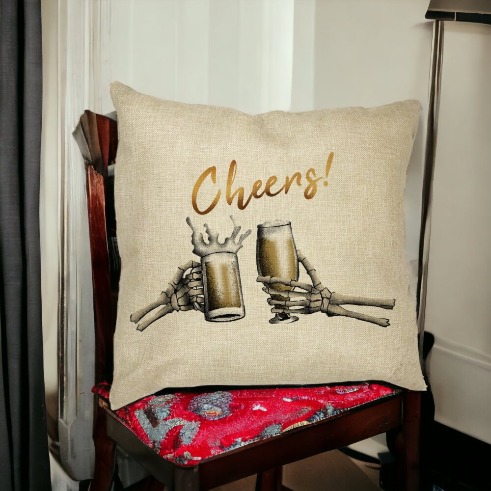 Perna Decorativa de Halloween si Text Cheers, 40x40 cm, Husa Detasabila, Burduf 16 Perna Decorativa de Halloween si Text Cheers 40x40 cm Husa Detasabila Burduf bsc0523 5
