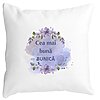 Perna Decorativa pentru Bunica 1, 40x40 cm, Alba, Mata, Husa Detasabila, Burduf 4 Perna Decorativa pentru Bunica 1