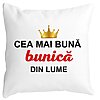 Perna Decorativa pentru Bunica 10, 40x40 cm, Alba, Mata, Husa Detasabila, Burduf 4 Perna Decorativa pentru Bunica 10