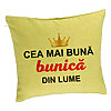 Perna Decorativa pentru Bunica 10, 40x40 cm, Verde, Husa Detasabila, Burduf 7 Perna Decorativa pentru Bunica 10