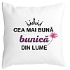 Perna Decorativa pentru Bunica 12, 40x40 cm, Alba, Mata, Husa Detasabila, Burduf 4 Perna Decorativa pentru Bunica 12