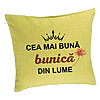 Perna Decorativa pentru Bunica 12, 40x40 cm, Verde, Husa Detasabila, Burduf 7 Perna Decorativa pentru Bunica 12