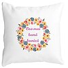 Perna Decorativa pentru Bunica 14, 40x40 cm, Alba, Mata, Husa Detasabila, Burduf 4 Perna Decorativa pentru Bunica 14