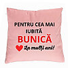 Perna Decorativa pentru Bunica 16, 40x40 cm, Roz, Husa Detasabila, Burduf 7 Perna Decorativa pentru Bunica 16