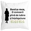 Perna Decorativa pentru Bunica 17, 40x40 cm, Alba, Mata, Husa Detasabila, Burduf 4 Perna Decorativa pentru Bunica 17