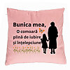 Perna Decorativa pentru Bunica 18, 40x40 cm, Roz, Husa Detasabila, Burduf 7 Perna Decorativa pentru Bunica 18