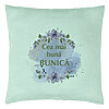 Perna Decorativa pentru Bunica 2, 40x40 cm, Verde Menta, Husa Detasabila, Burduf 7 Perna Decorativa pentru Bunica 2