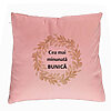 Perna Decorativa pentru Bunica 5, 40x40 cm, Roz, Husa Detasabila, Burduf 7 Perna Decorativa pentru Bunica 5