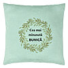 Perna Decorativa pentru Bunica 5, 40x40 cm, Verde Menta, Husa Detasabila, Burduf 7 Perna Decorativa pentru Bunica 5