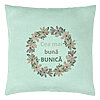 Perna Decorativa pentru Bunica 6, 40x40 cm, Verde Menta, Husa Detasabila, Burduf 7 Perna Decorativa pentru Bunica 6