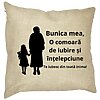 Perna Decorativa pentru Bunica 8, 40x40 cm, Husa Detasabila, Burduf 16 Perna Decorativa pentru Bunica 8