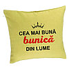Perna Decorativa pentru Bunica 9, 40x40 cm, Verde, Husa Detasabila, Burduf 7 Perna Decorativa pentru Bunica 9