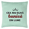 Perna Decorativa pentru Bunica 9, 40x40 cm, Verde Menta, Husa Detasabila, Burduf 7 Perna Decorativa pentru Bunica 9