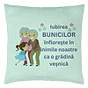 Perna Decorativa pentru Bunici 2, 40x40 cm, Verde Menta, Husa Detasabila, Burduf 7 Perna Decorativa pentru Bunici 2
