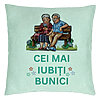 Perna Decorativa pentru Bunici 9, 40x40 cm, Verde Menta, Husa Detasabila, Burduf 7 Perna Decorativa pentru Bunici 9