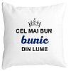 Perna Decorativa pentru Bunicul 1, 40x40 cm, Alba, Mata, Husa Detasabila, Burduf 4 Perna Decorativa pentru Bunicul 1