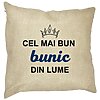 Perna Decorativa pentru Bunicul 1, 40x40 cm, Husa Detasabila, Burduf 16 Perna Decorativa pentru Bunicul 1
