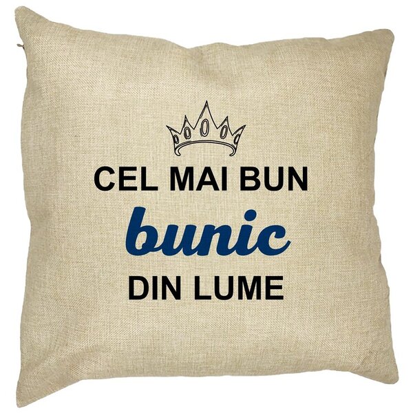 Perna Decorativa pentru Bunicul 1, 40x40 cm, Husa Detasabila, Burduf 11 Perna Decorativa pentru Bunicul 1