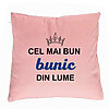 Perna Decorativa pentru Bunicul 1, 40x40 cm, Roz, Husa Detasabila, Burduf 7 Perna Decorativa pentru Bunicul 1