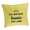 Perna Decorativa pentru Bunicul 1, 40x40 cm, Verde, Husa Detasabila, Burduf 7 Perna Decorativa pentru Bunicul 1