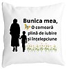 Perna Decorativa pentru Bunicul 19, 40x40 cm, Alba, Mata, Husa Detasabila, Burduf 4 Perna Decorativa pentru Bunicul 19