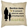 Perna Decorativa pentru Bunicul 19, 40x40 cm, Husa Detasabila, Burduf 16 Perna Decorativa pentru Bunicul 19