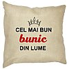 Perna Decorativa pentru Bunicul 2, 40x40 cm, Husa Detasabila, Burduf 16 Perna Decorativa pentru Bunicul 2