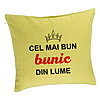 Perna Decorativa pentru Bunicul 2, 40x40 cm, Verde, Husa Detasabila, Burduf 7 Perna Decorativa pentru Bunicul 2