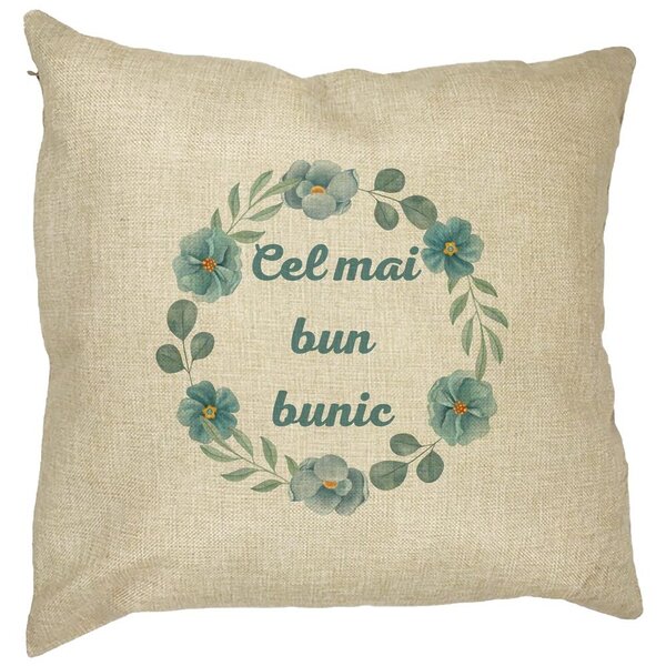 Perna Decorativa pentru Bunicul 4, 40x40 cm, Husa Detasabila, Burduf 11 Perna Decorativa pentru Bunicul 4