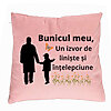 Perna Decorativa pentru Bunicul 6, 40x40 cm, Roz, Husa Detasabila, Burduf 7 Perna Decorativa pentru Bunicul 6