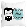 Perna Decorativa pentru Cumnat 1, 40x40 cm, Alba, Mata, Husa Detasabila, Burduf 4 Perna Decorativa pentru Cumnat 1