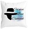 Perna Decorativa pentru Cumnat 3, 40x40 cm, Alba, Mata, Husa Detasabila, Burduf 4 Perna Decorativa pentru Cumnat 3