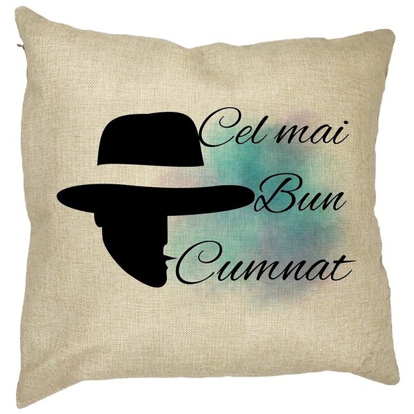 Perna Decorativa pentru Cumnat 3, 40x40 cm, Husa Detasabila, Burduf 11 Perna Decorativa pentru Cumnat 3