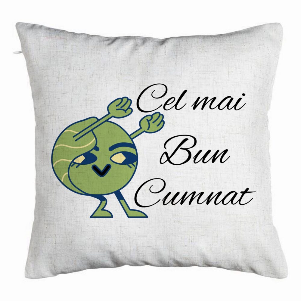 Perna Decorativa pentru Cumnat 4, 40x40 cm, Alb Murdar, Husa Detasabila, Burduf 5 Perna Decorativa pentru Cumnat 4
